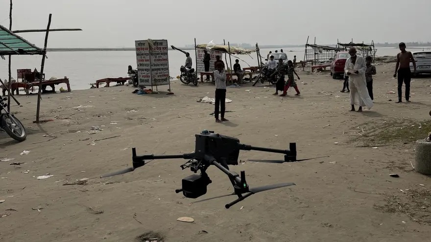 Garhmukteshwar Riverfront — Drone LiDAR & Bathymetric Survey